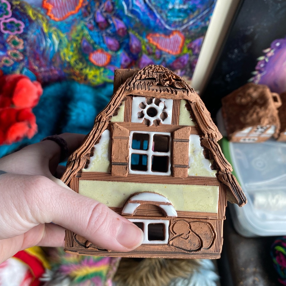 Handmade Pottery Candle House